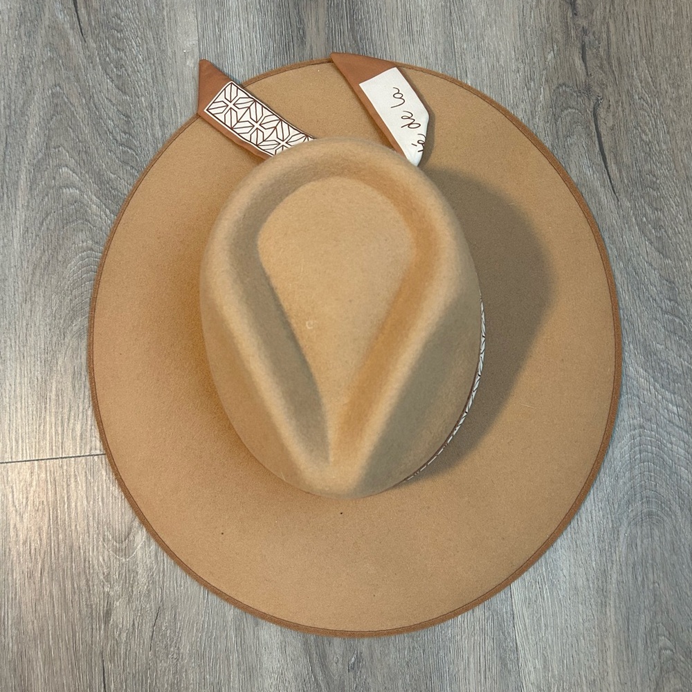 NWT Lucca Geo Banded Panama Hat